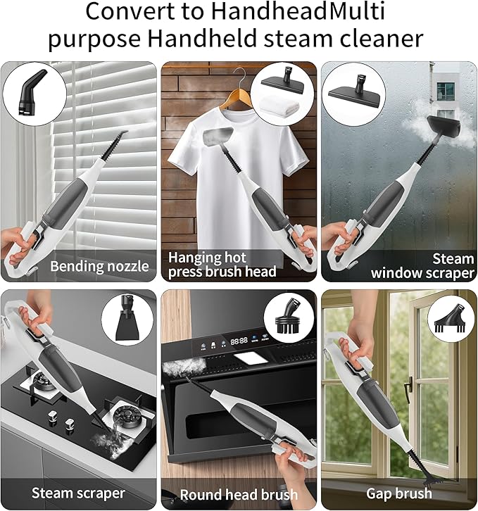 Steam Mop with 13 Accessories, Steam Cleaner - Image 4