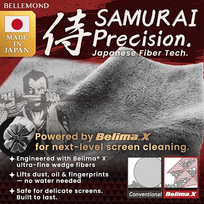 BELLEMOND「Samurai Cloth」Japanese Microfiber Cleaning Cloth | Washable, Lint - Image 2