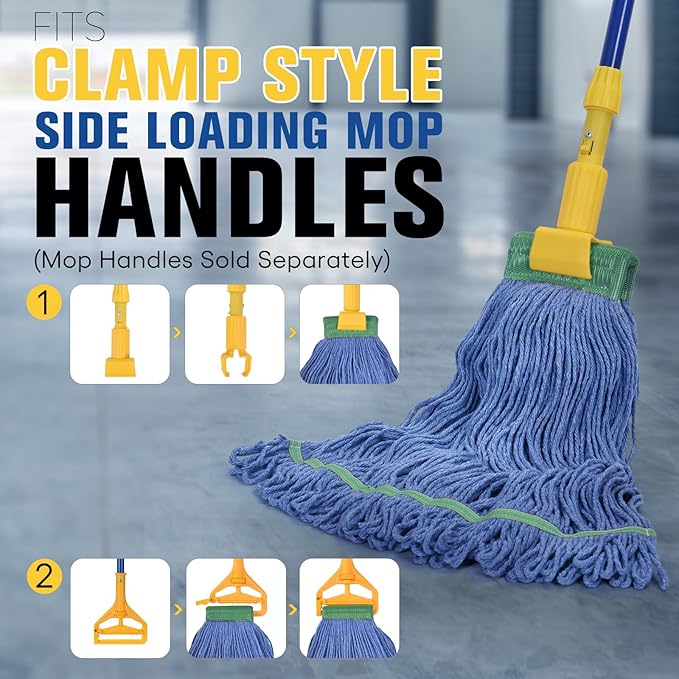 Matthew Cleaning Commercial Mop Head Replacement, 5 Inch Wide Headband - Image 4