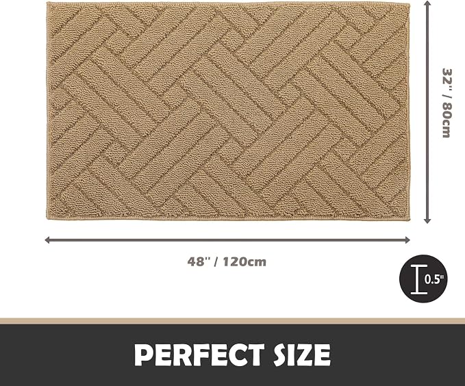 Door Mat Indoor Doormat, Heavy Duty Low-Profile Entrance Rugs, Absorbent Resist - Image 2