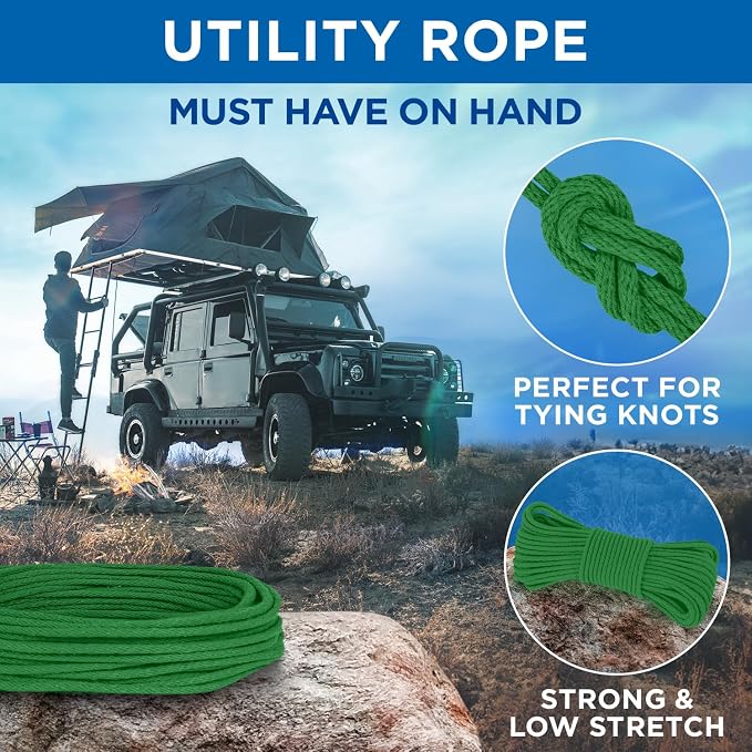 TECEUM Cotton Rope 3/16” – 100 FT – Strong All-Purpose Braided Rope – Natural - Image 6