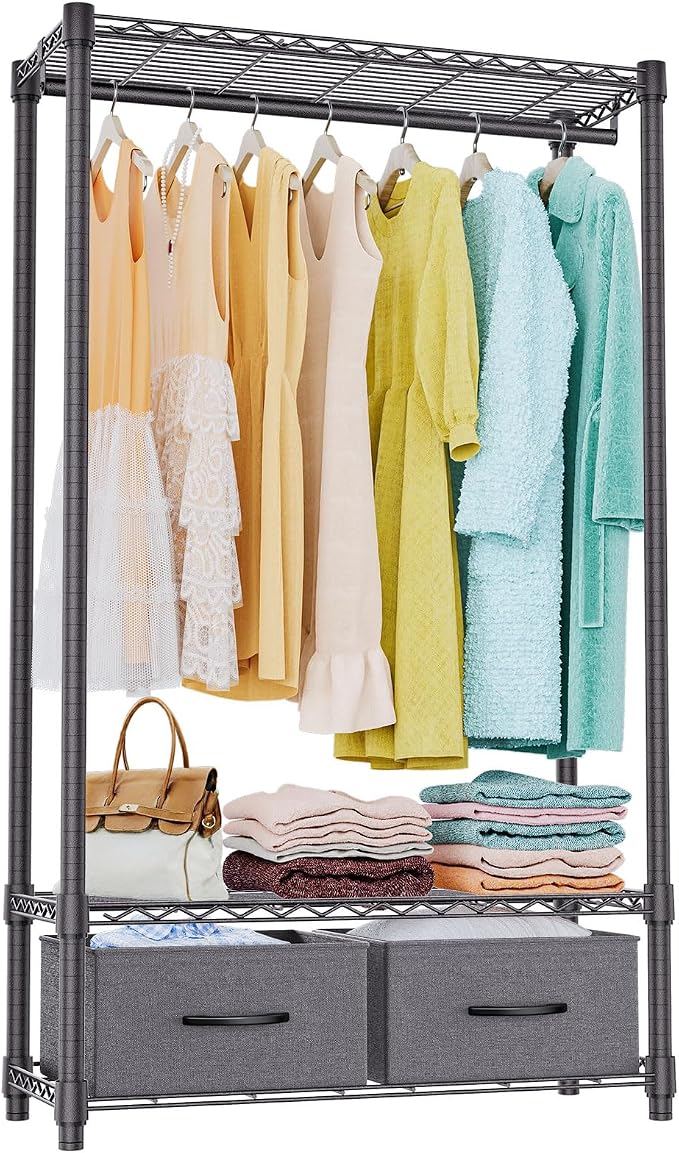 IZEUK Heavy Duty Garment Rack Wire Clothes Rack by IZEUK