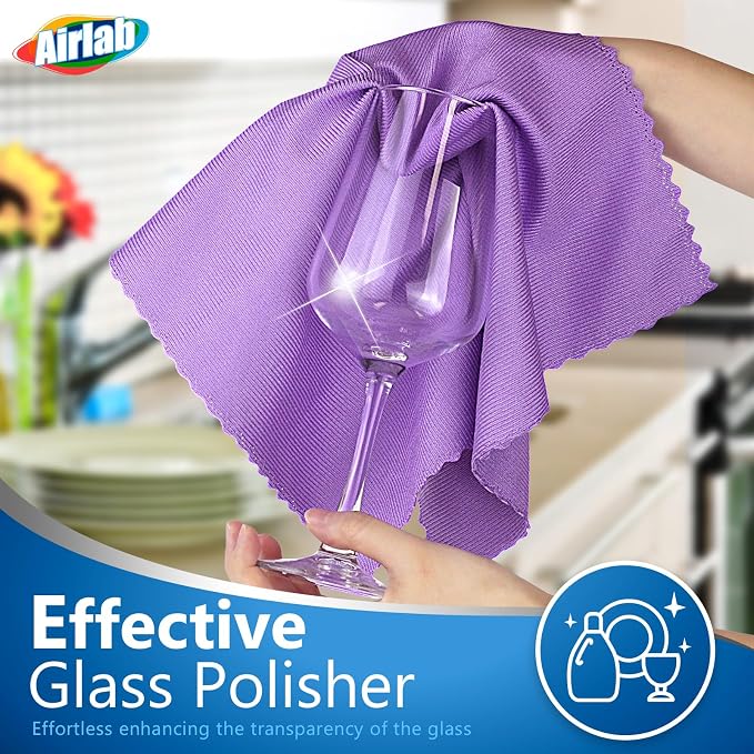 Microfiber Cleaning Cloth Glass Window Stainless Steel Mirror Polishling Rags - Image 2