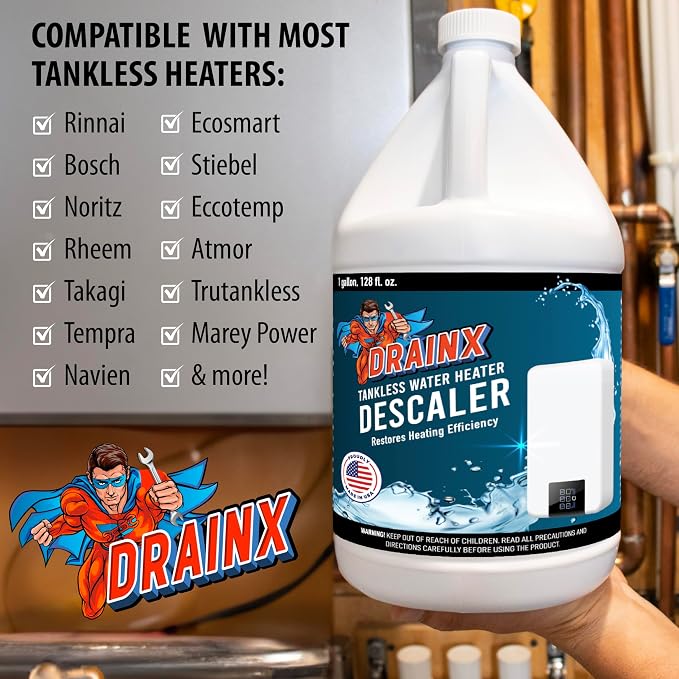 DrainX Tankless Water Heater Descaling Solution | Highly Effective Descaler - Image 4