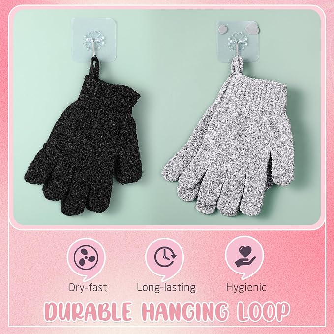 104 Pcs Exfoliating Glove Bulk Shower Gloves - Image 4