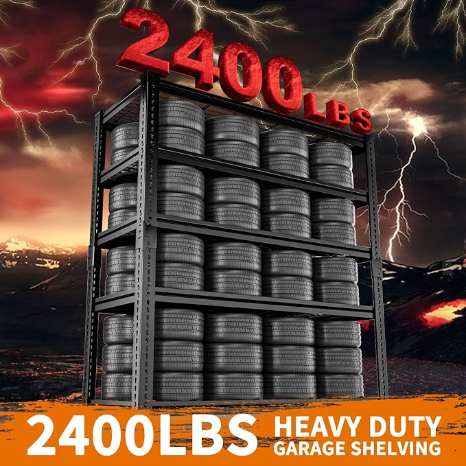 Storage Shelves Heavy Duty, 5-tier Adjustable Metal Industrial Utility Shelf - Image 4