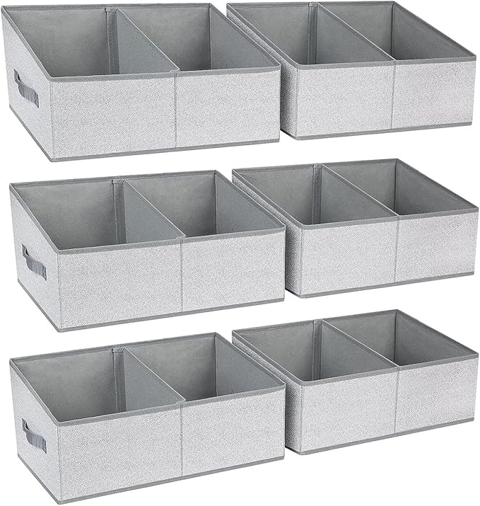 DIMJ Large Closet Shelf Organizer Bins 6 Packs by DiMJ