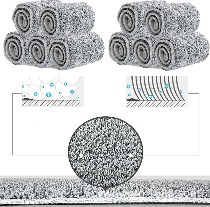 10 Pack 13 * 4.9" Generic Mop Pads Mop Head Refill Washable Wet/Dry Mops Flat - Image 5