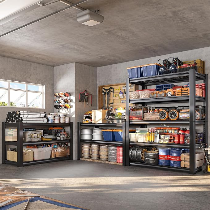 REIBII 3010LBS Storage Shelves 72" H Garage Shelving Heavy Duty Metal Shelving - Image 6