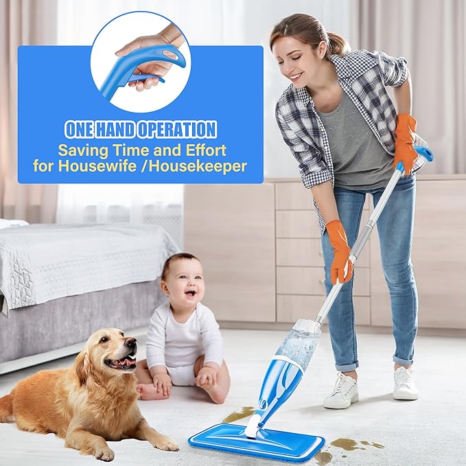 Spray Mop for Hardwood Floors Cleaning: Microfiber Wet Dry Floor Mops - Image 2