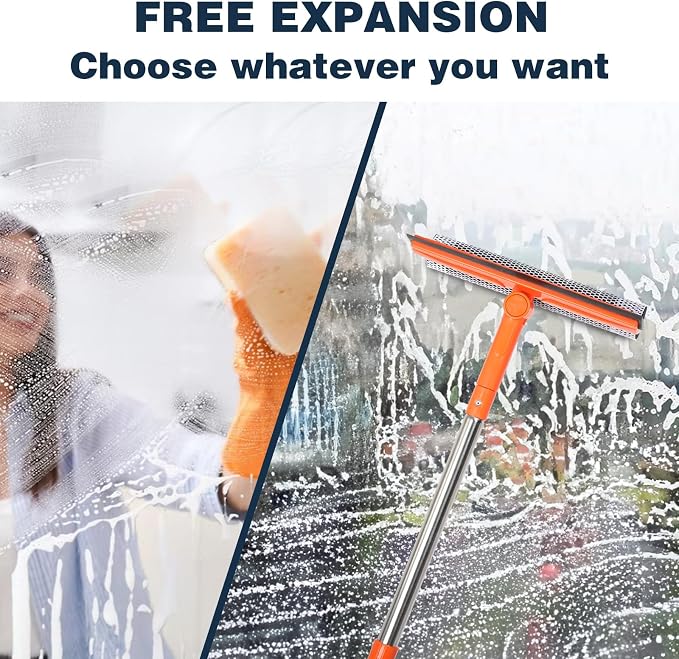 Professional Window Squeegee, 2 in 1 Squeegee Window Cleaner - Image 3