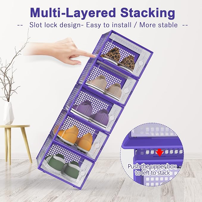 Kuject Shoe Organizers Storage Boxes - Image 2
