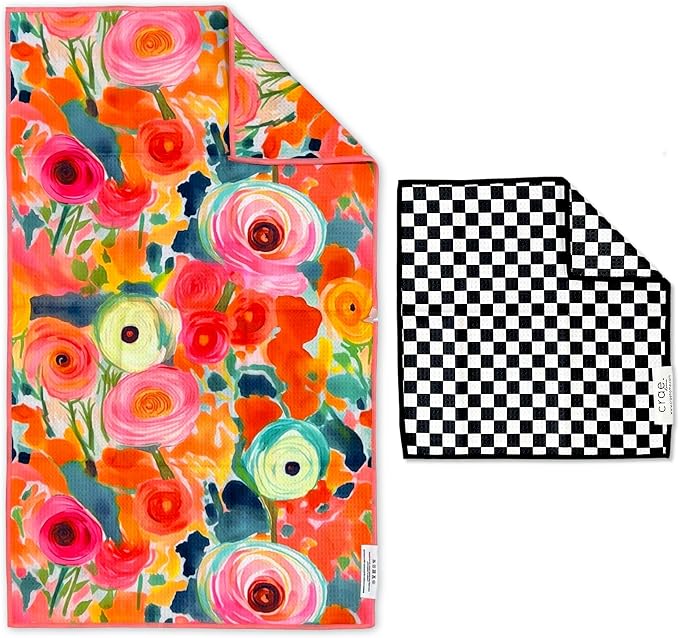 Microfiber Hand Towel & Washcloth Set of 2 by CraeHome