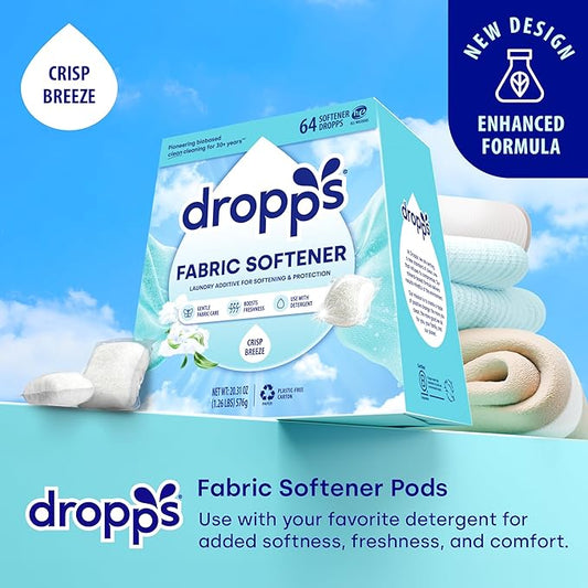 Dropps Laundry Fabric Softener Pods, Crisp Breeze - Image 2
