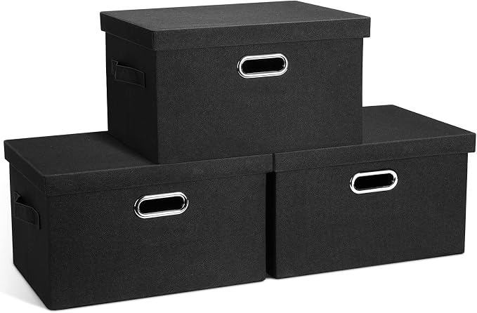 Medium 15" 21 Quart Collapsible Stackable Storage Bins by GraciadecoStorage