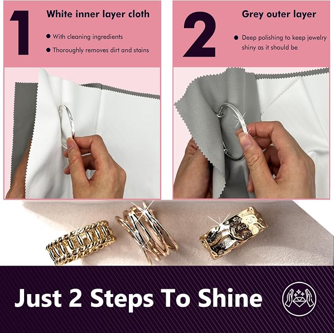 4 PCS Silver polishing Cloth, Jewelry Cleaning Cloth - Image 3