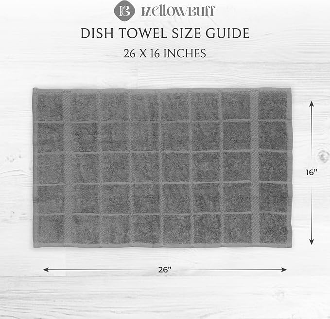 100% Cotton Terry Dish Cloth & Dish Towel, 6 Pack, Super Soft and Absorbent - Image 5