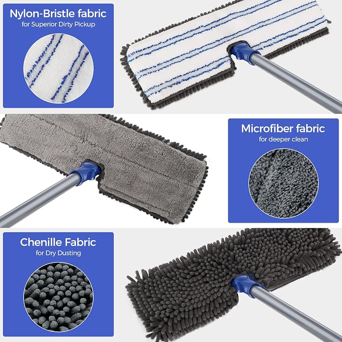 MASTERTOP Microfiber Dust Mop, Double-Sided Flat Mops - Image 5