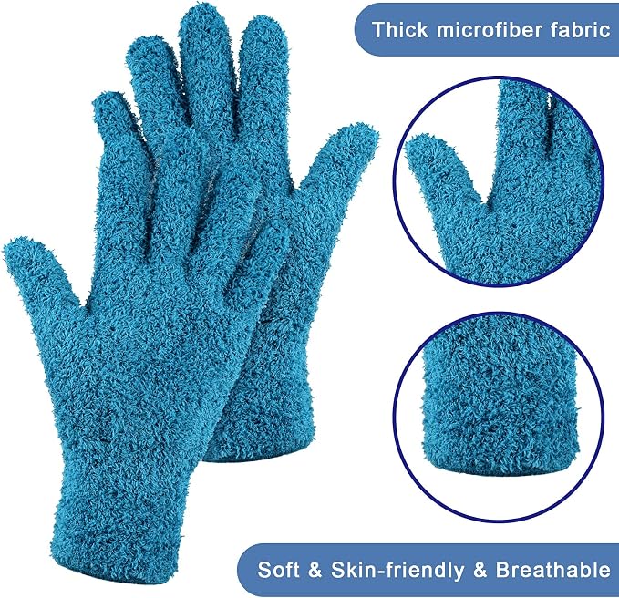 Patelai 3 Pairs Microfiber Plant Dusting Gloves Leaf Cleaning Gloves - Image 5