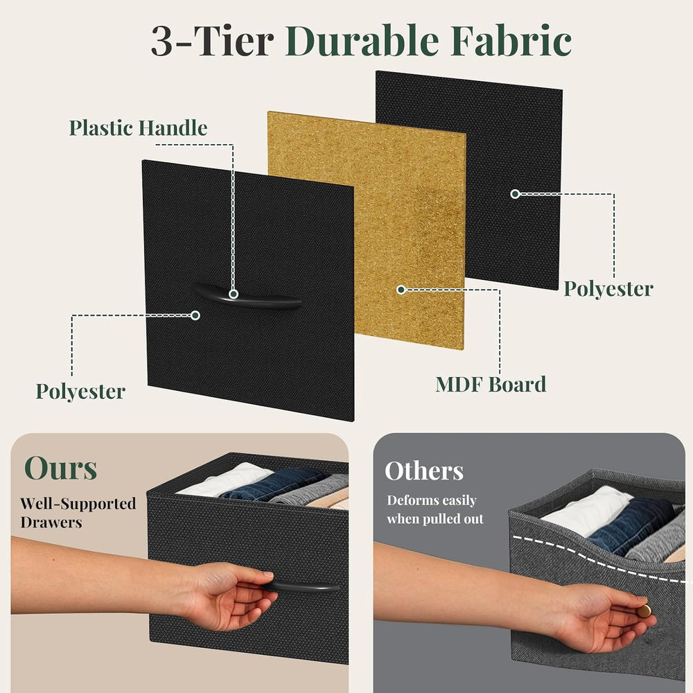 Fabric Dresser for Bedroom with 7 Drawers, Chest of Drawers