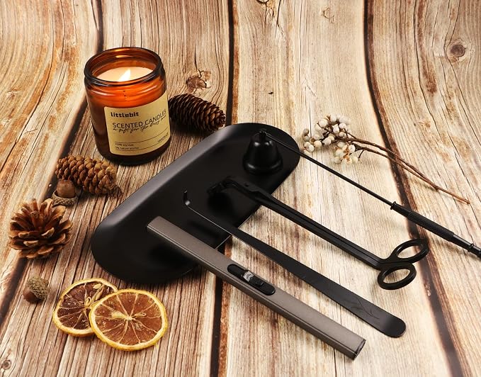 5IN1 Candle Accessory Set, Candle Wick Trimmer Cutter, Candle Snuffer & Candle - Image 2