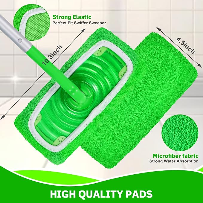 6 Pack Reusable Microfiber Mop Pads Compatible - Image 3