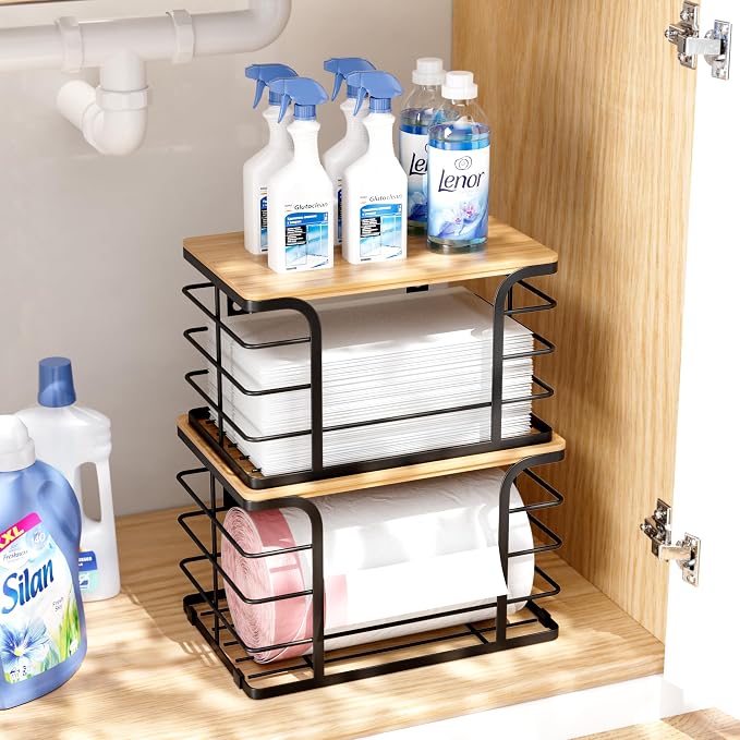 2 Pack Extra Large Stackable Pantry Organizers and Storage, Wall Mount Trash - Image 7
