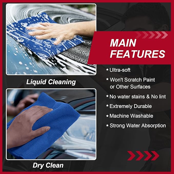 200 Pcs Microfiber Cleaning Cloth 16x16 Inch Microfiber Towels - Image 5