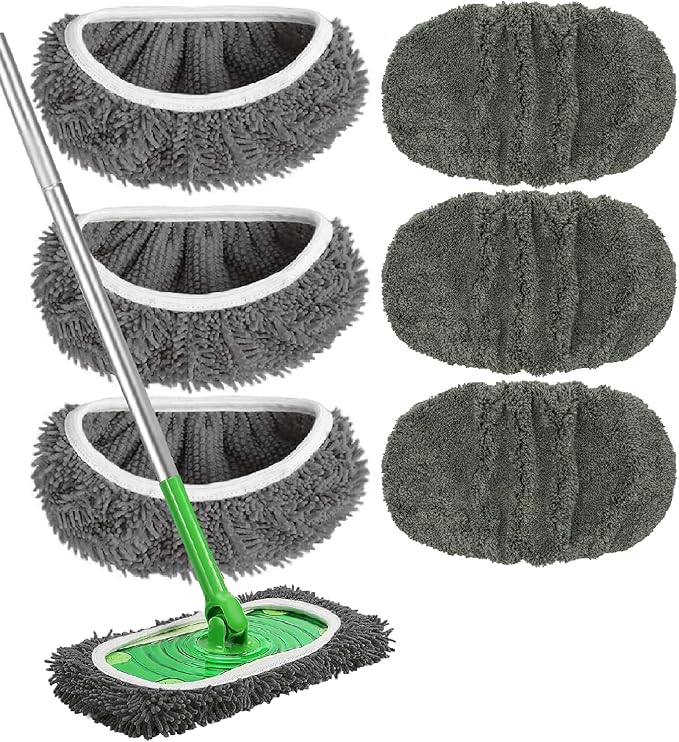 Reusable Microfiber Mop Pads Washable Wet Pads Compatible by Cleanwithoutthehassle