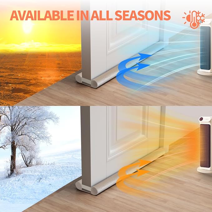 Upgraded Door Draft Stopper for Bottom of Door, Under Door Gap Filler for Big - Image 9