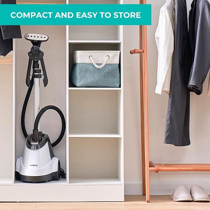 True & Tidy Heavy Duty Commercial Full Size Standing Garment Steamer - Image 5
