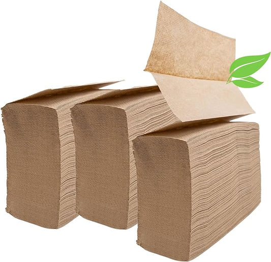 Brown Unbleached Z-Fold Paper Towels – 1000ct | Commercial Multifold Paper by Unknown