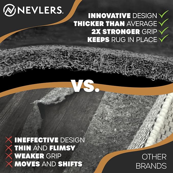 Nevlers Felt Rug Pad 9x12 | 1/4" Rug Runner Liner | Anti Skid Rug Gripper - Image 5