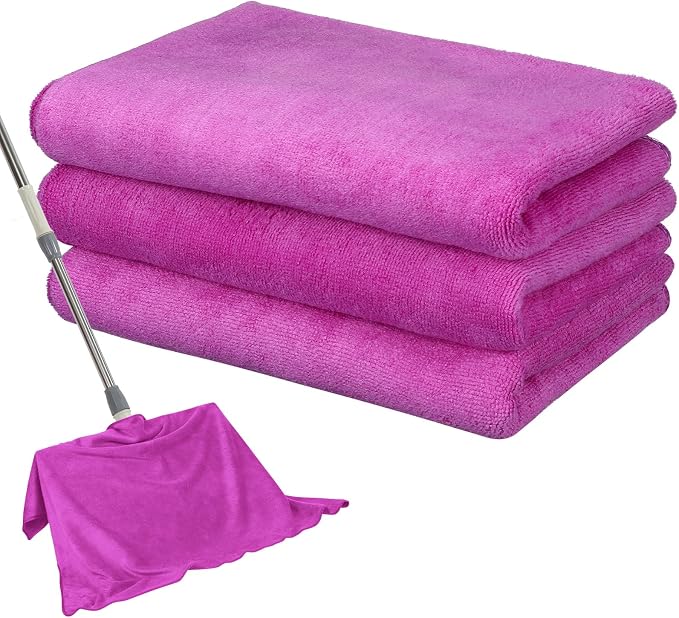 Newwiee 3 Pcs Extra Large Microfiber Cleaning Cloth 30" x 20" Washable Reusable by Newwiee