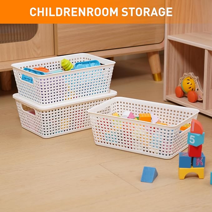 Plastic Storage Baskets With Lid, Storage Bins - Image 6