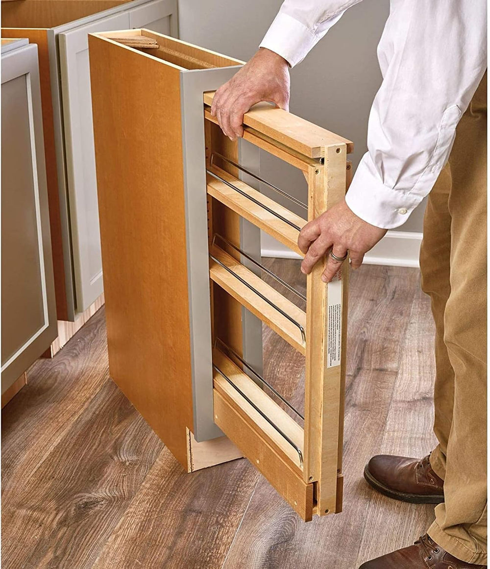 Rev-A-Shelf 3" Pull Out Shelf Organizer for Between Base Kitchen Cabinet...