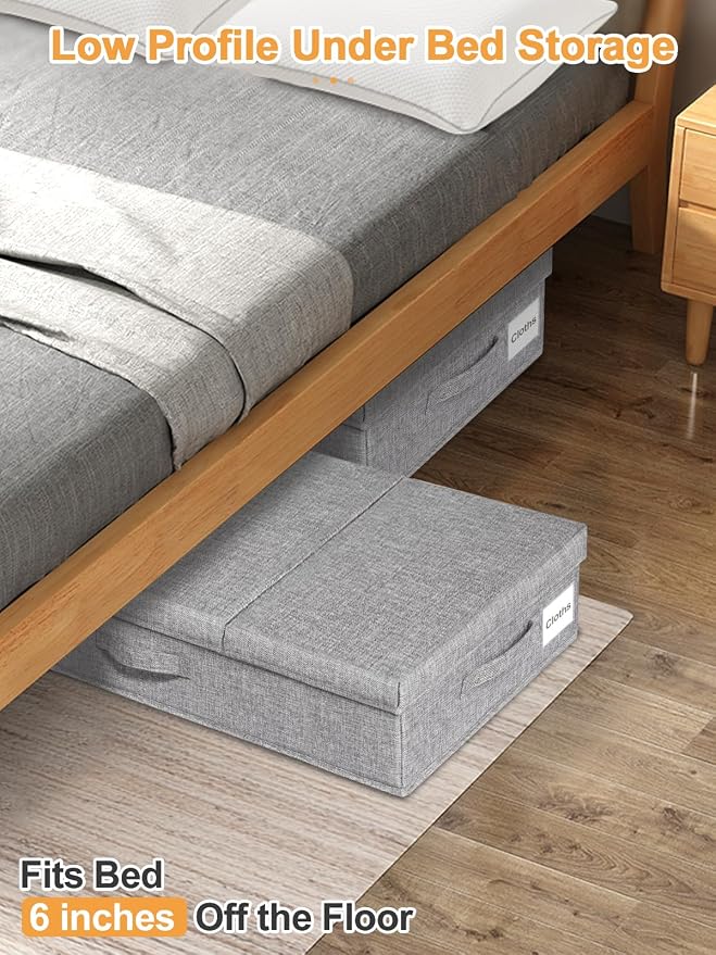 punemi Under Bed Storage With Lids, 2 Pack Large Underbed Storage Containers - Image 2