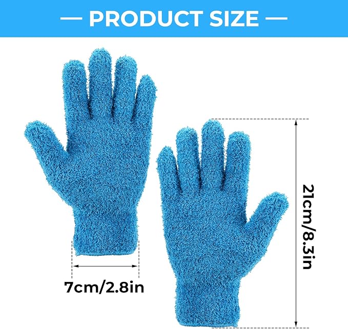 2 Pairs Microfiber Gloves Household Cleaning Glove Plant Dusting Glove Washable - Image 2