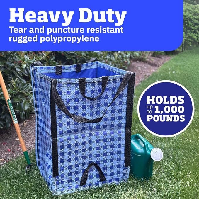 DURASACK Heavy Duty Home and Yard Bags 48-Gallon Reusable Self-Standing Lawn - Image 3
