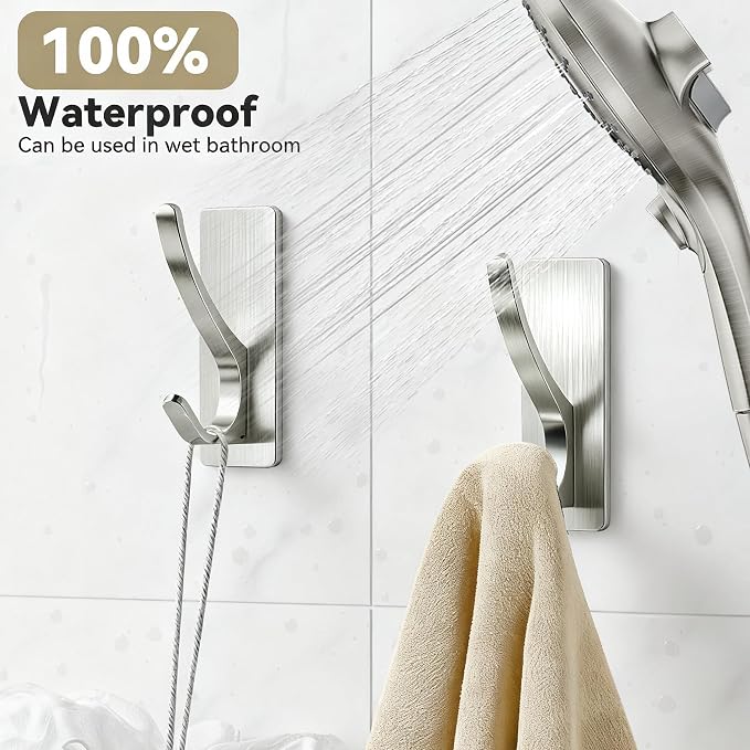 Self Adhesive Coat Hooks for Hanging: Heavy Duty Stainless Wall Hook for Towel - Image 4