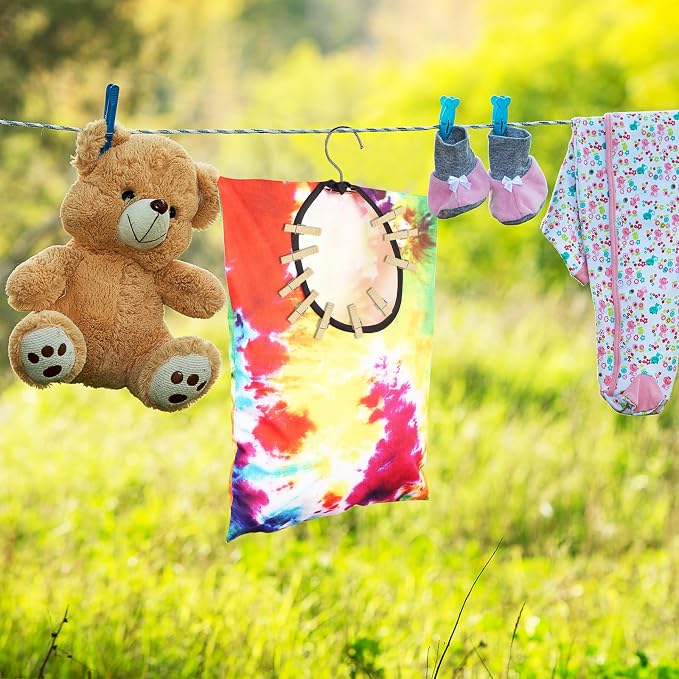 YLOLUL 2 Pcs Tie Dye Clothes Pin Bag - Image 5