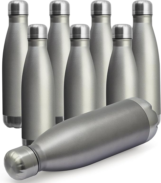 MEWAY 17oz Sport Water Bottle 8 Pack Vacuum Insulated Stainless Steel by MEWAY