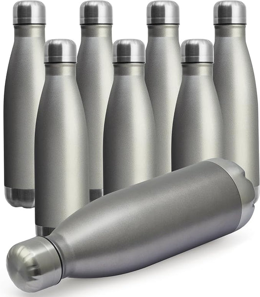 MEWAY 17oz Sport Water Bottle 8 Pack Vacuum Insulated Stainless Steel by MEWAY