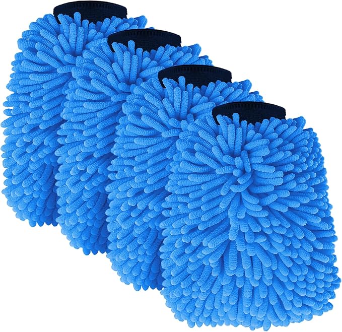 Car Wash Mitt Microfiber, Premium Chenille Microfiber Wash Car Mitts Sponge by Unknown