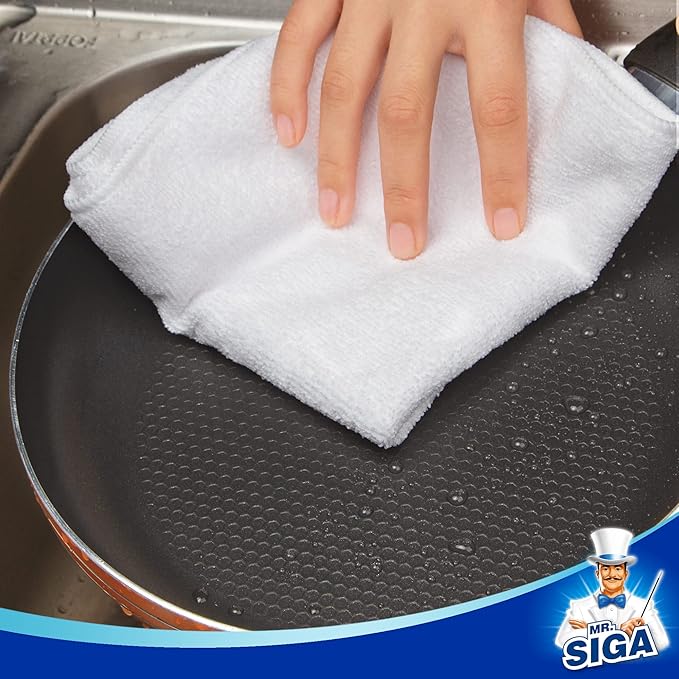 MR.SIGA Microfiber Cleaning Cloth, All-Purpose Microfiber Towels, Streak Free - Image 5
