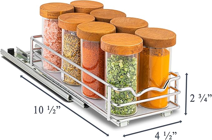 Pull Out Cabinet Organizer for Spices, Cans - Image 3