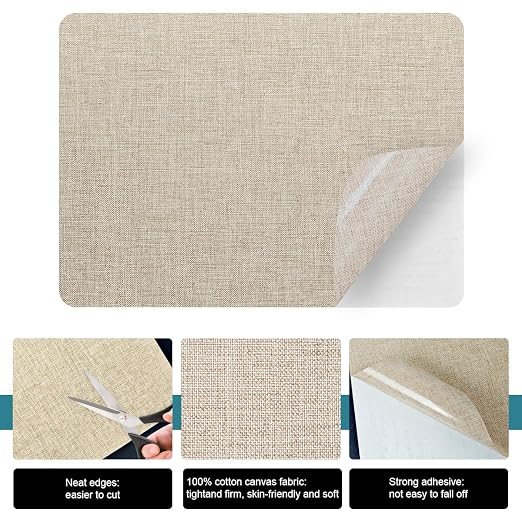 J.CARP 2Pcs Linen Repair Patches, Large Self-Adhesive Fabric Patch - Image 3
