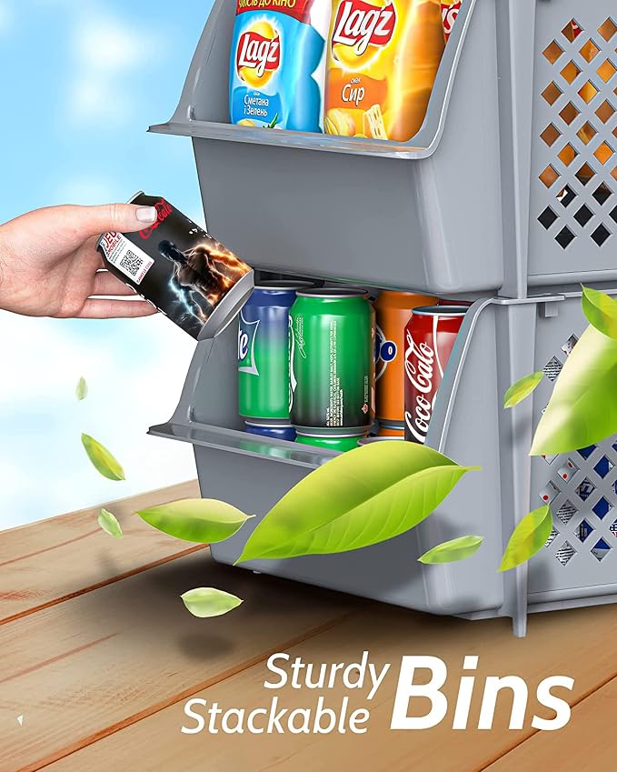 TidyFriend Plastic Stackable Bins - Image 6