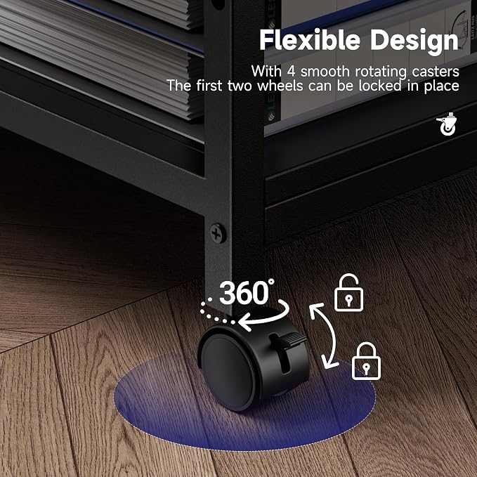 Printer Stand, 20×16×28'' Metal Printer Table - Image 6