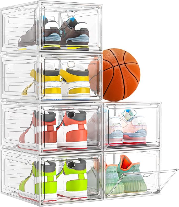 Thicken & Sturdy Clear Shoe Storage Organizer by 7+code